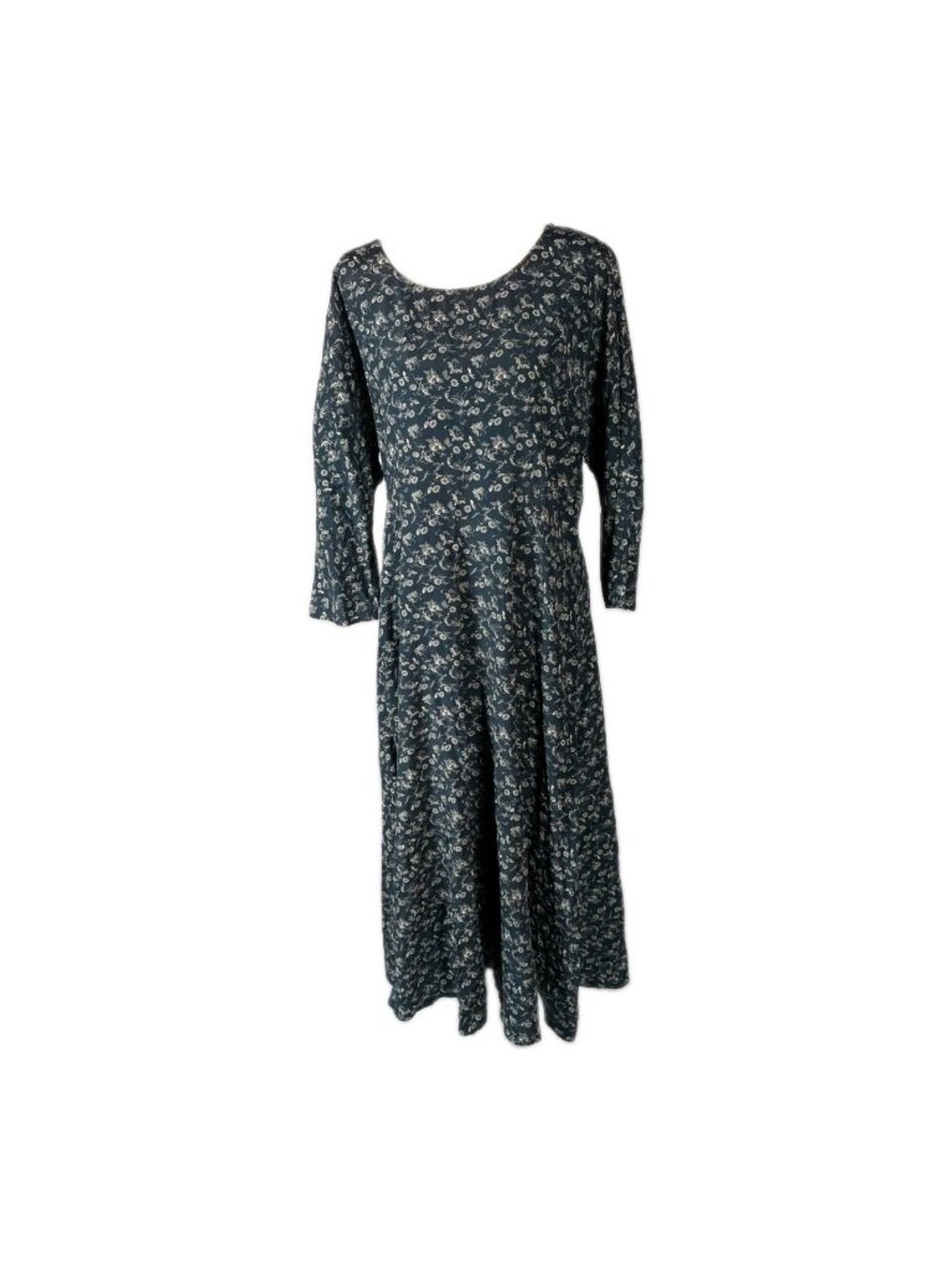 Decked Out Vtg 90s Ditsy Floral Maxi Dress 9/10 Made in USA Prairie Grunge Boho